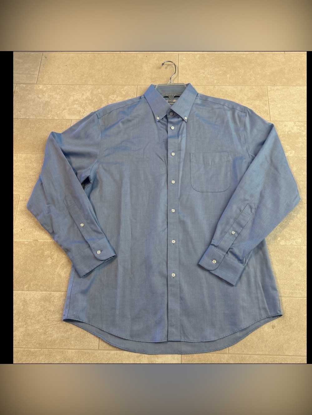 Jos A Bank 1905 Blue Non-Iron Slim Fit Button Up Long Sleeve Shirt Men’s 17-35